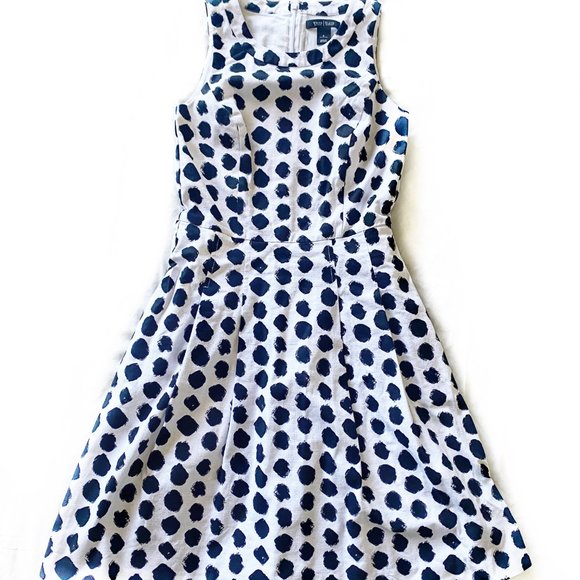 White House Black Market White Polka Dot Dress▪6 - Picture 2 of 6